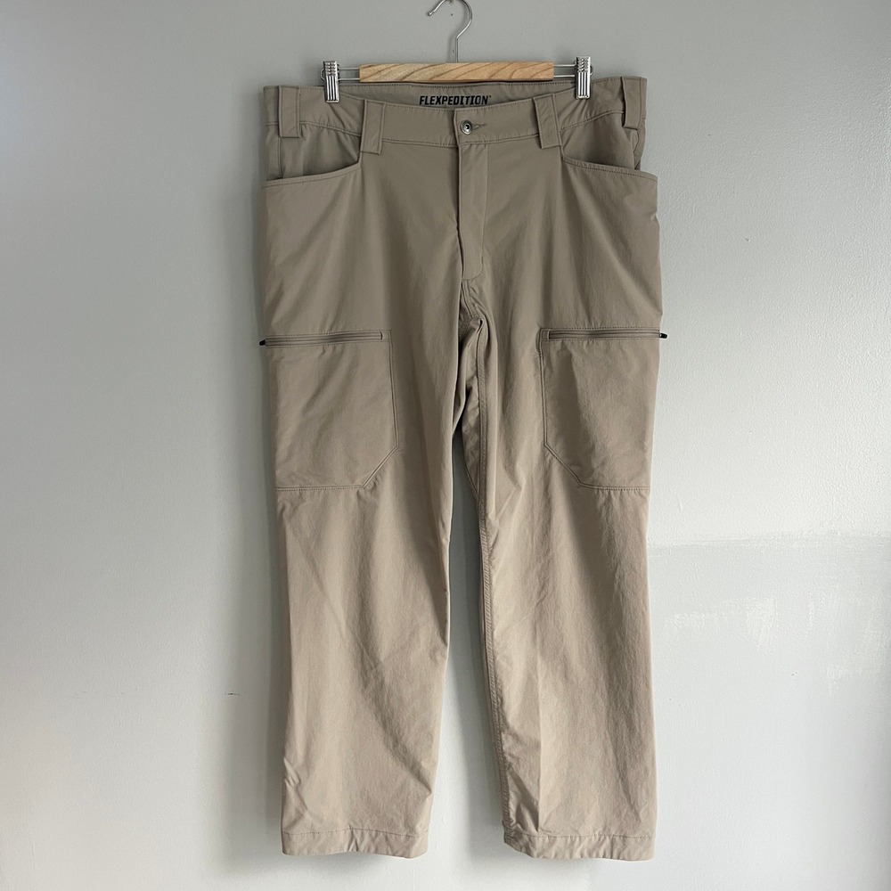 Duluth Trading Flexpedition Pants Mens 38x30 Tan Standard Fit Outdoor Hiking